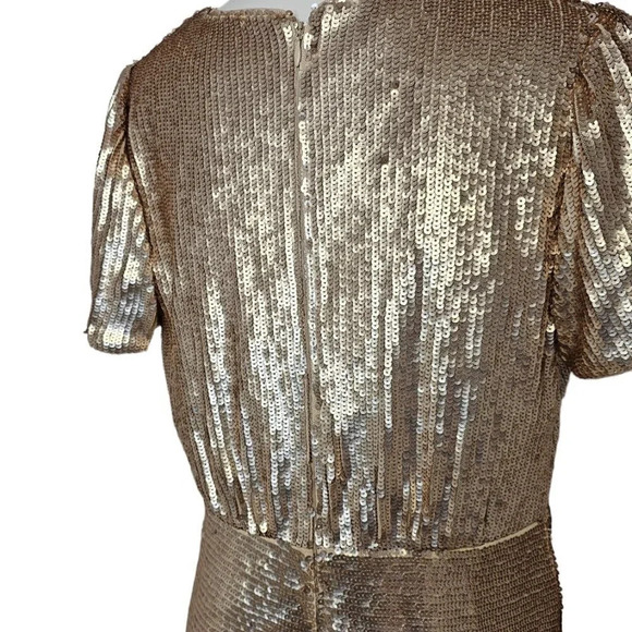 Aidan by  Aidan Mattox Women's Metallic Sequin Cocktail Dress Size 8 - Picture 6 of 10